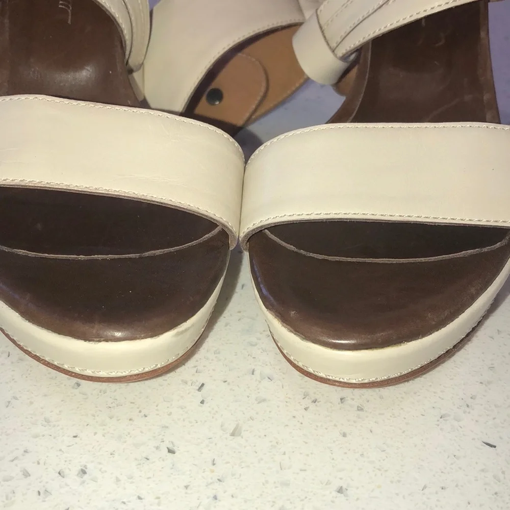 Maiyet leather strappy peep toe Kristy heels - Picture 6 of 13